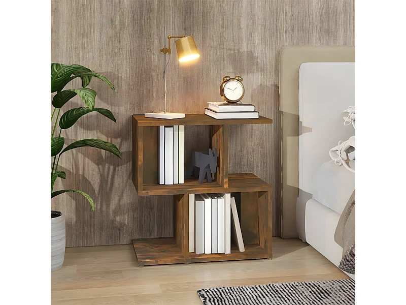 Nachttisch Nachtschrank Räuchereiche 50x30x51,5 cm Holzwerkstoff -RN71150