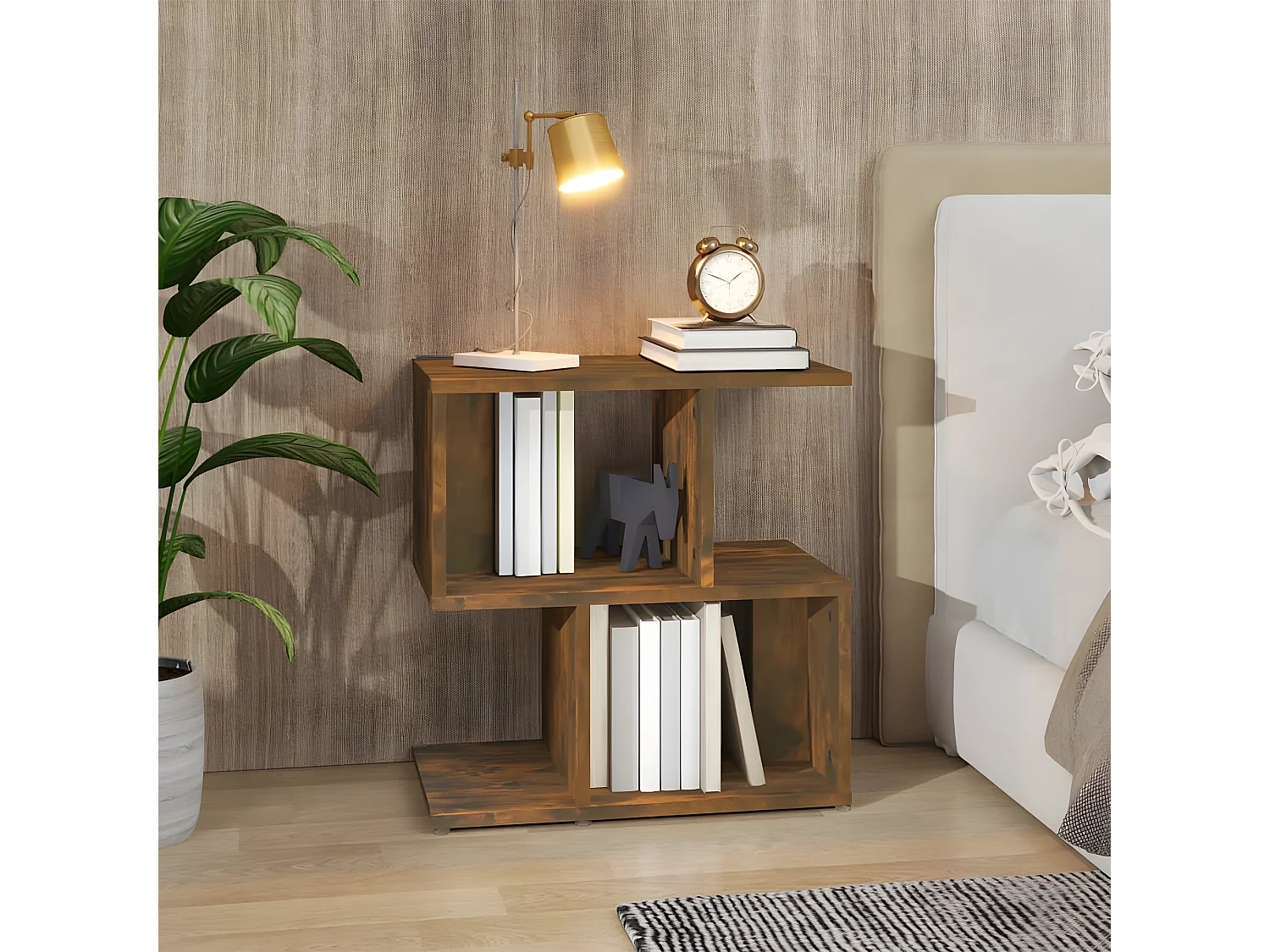 Nachttisch Nachtschrank Räuchereiche 50x30x51,5 cm Holzwerkstoff -RN71150