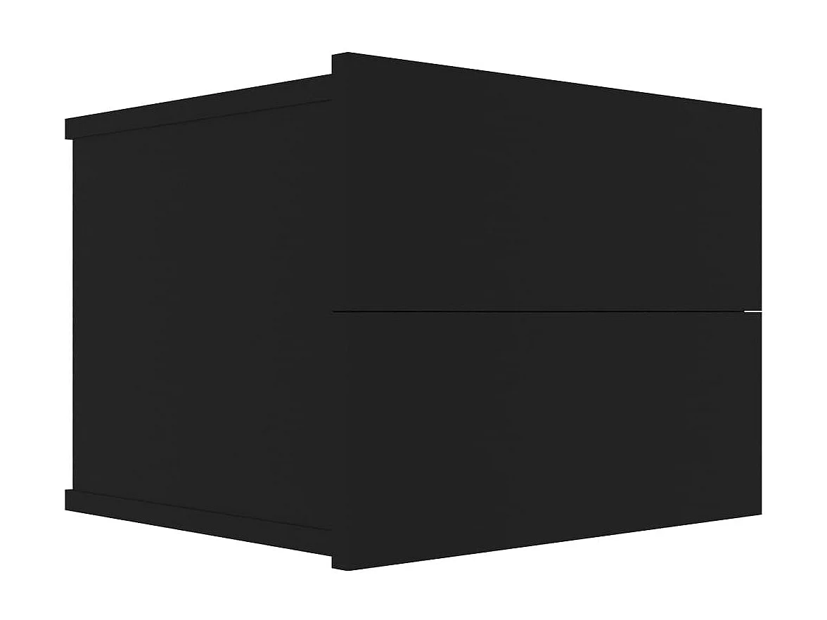 2er-Set Nachttische Nachtschrank Schwarz 40x30x30 cm Holzwerkstoff -RN84370