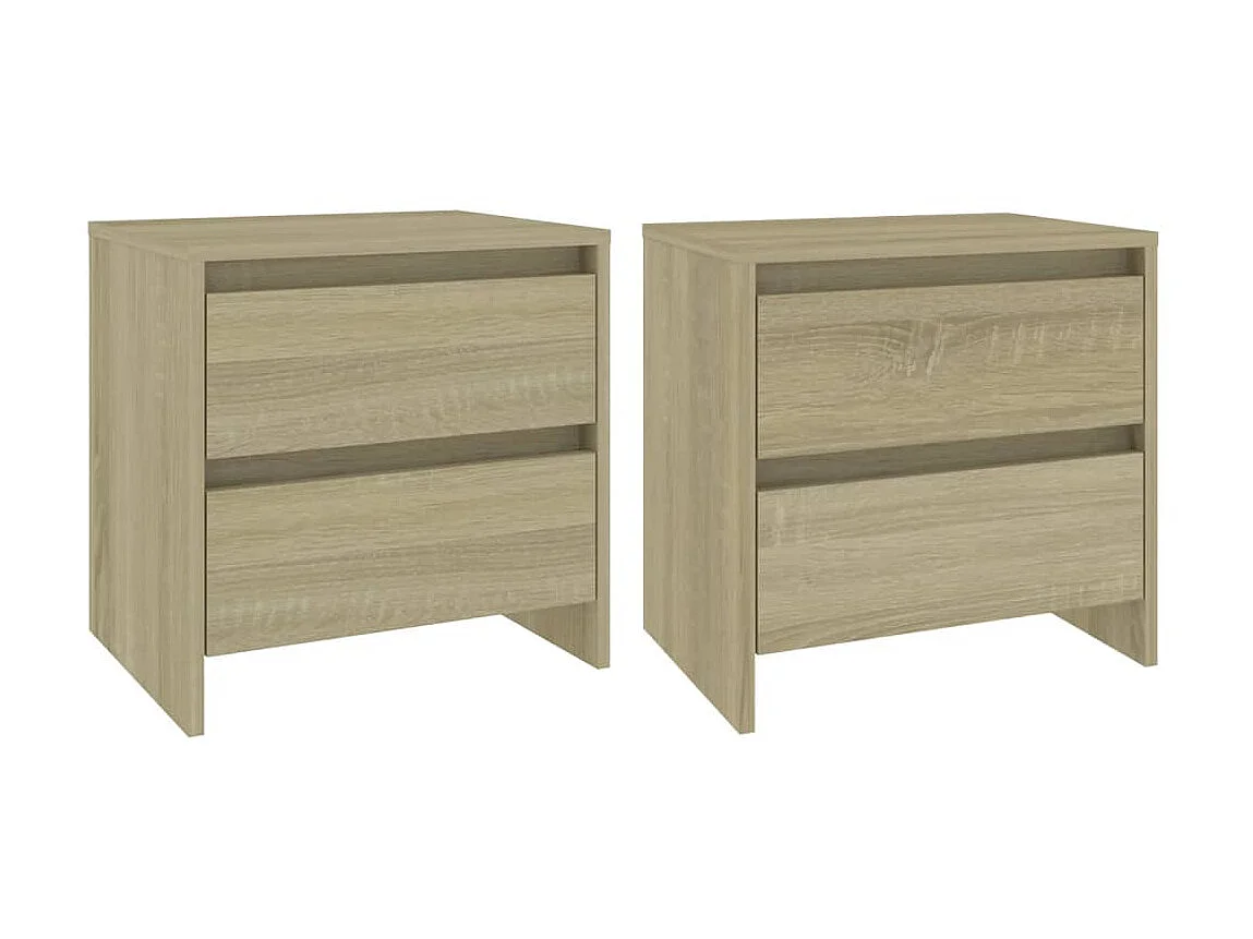 2er-Set Nachttische Nachtschrank Sonoma-Eiche 45x34,5x44,5 cm Holzwerkstoff -RN83850