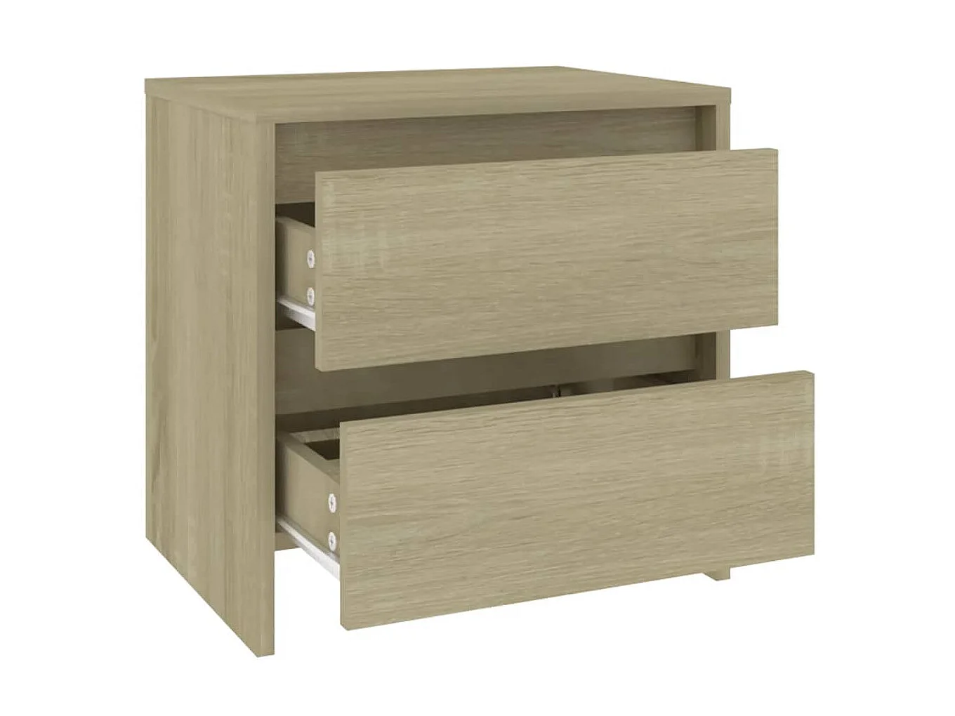 2er-Set Nachttische Nachtschrank Sonoma-Eiche 45x34,5x44,5 cm Holzwerkstoff -RN83850