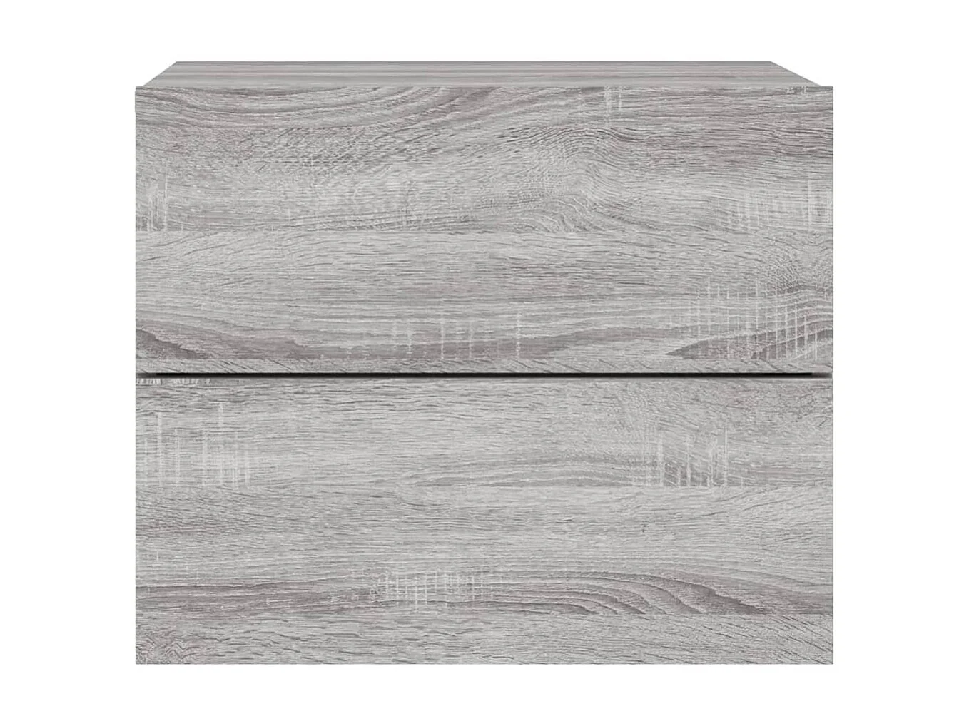 Wand-Nachttisch Nachtschrank mit LED-Leuchten Grau Sonoma -RN99269