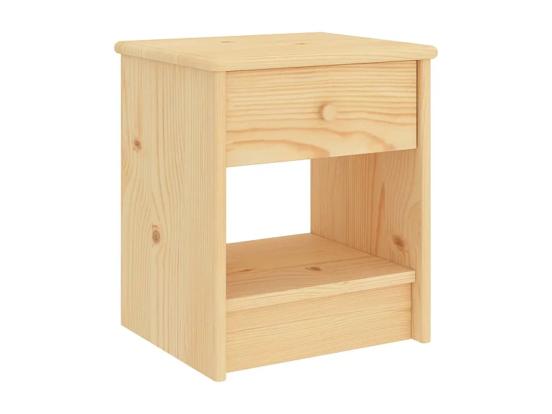Nachttisch Nachtschrank Natur 35x30x40 cm Massivholz Kiefer -RN52694