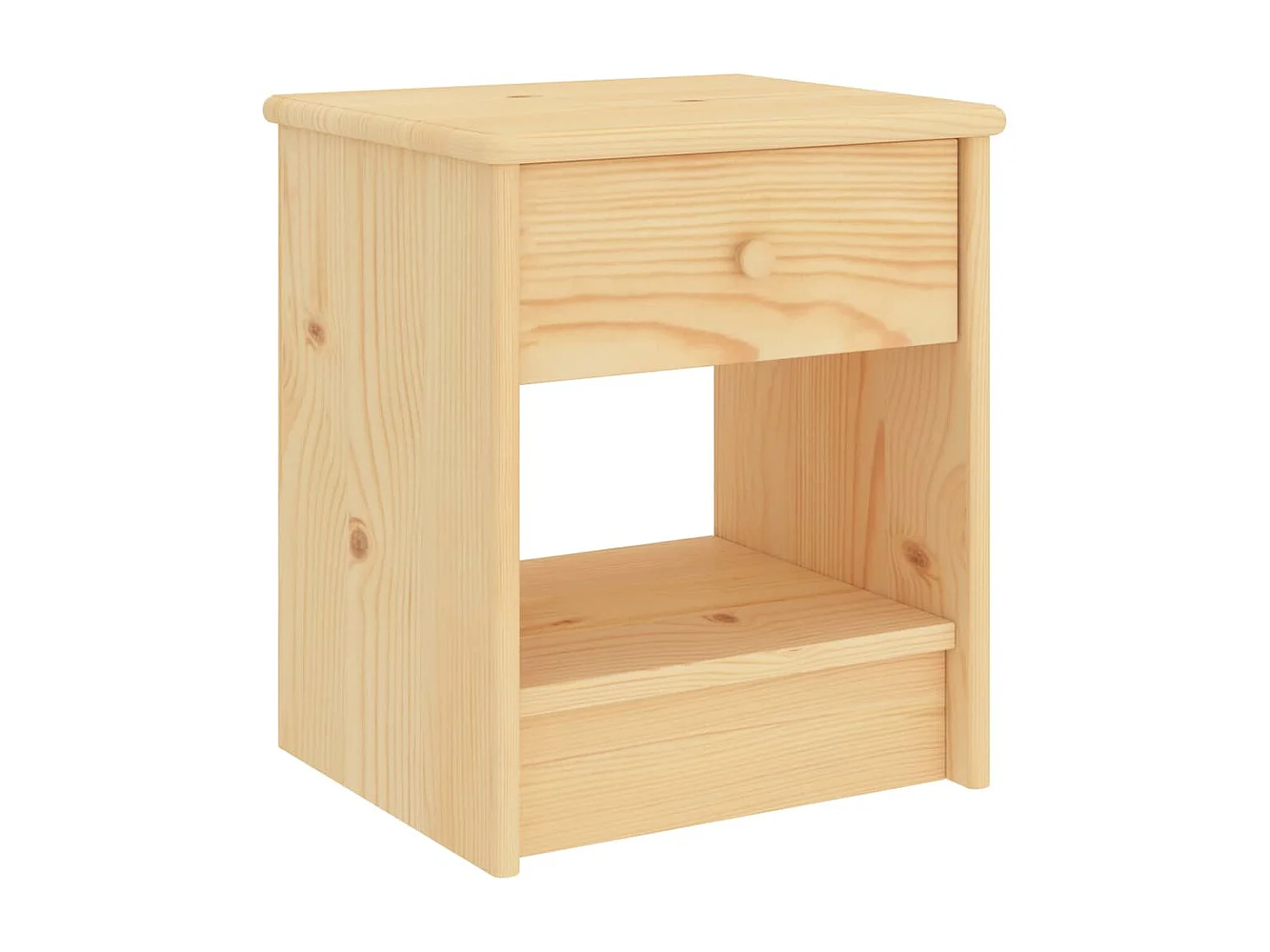 Nachttisch Nachtschrank Natur 35x30x40 cm Massivholz Kiefer -RN52694