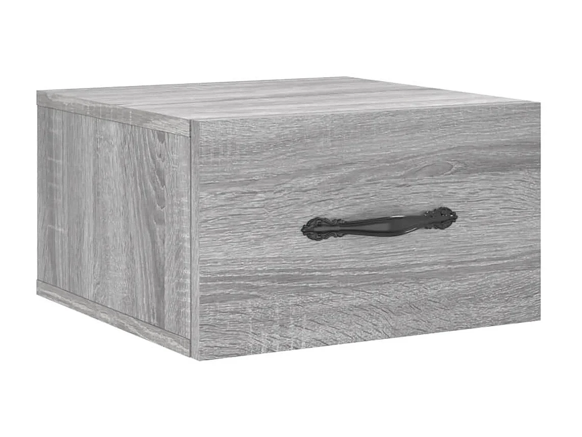 Wand-Nachttisch Grau Nachtschrank Sonoma 35x35x20 cm -RN77454
