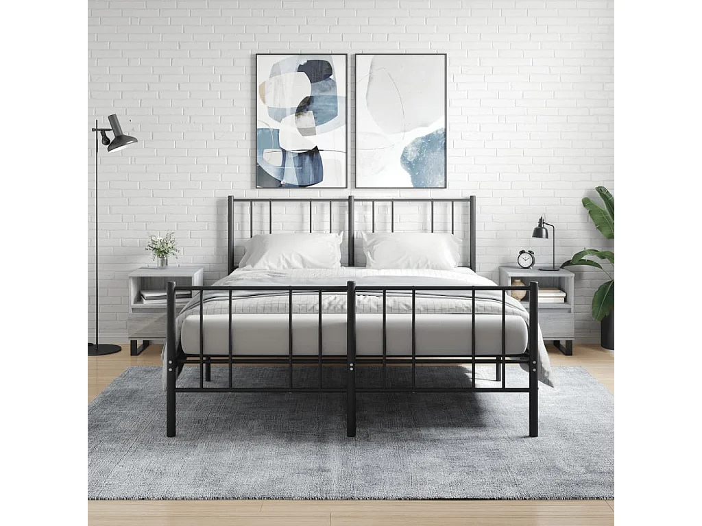 2er-Set Nachttische Nachtschrank Grau Sonoma 40x35x50 cm Holzwerkstoff -RN85176