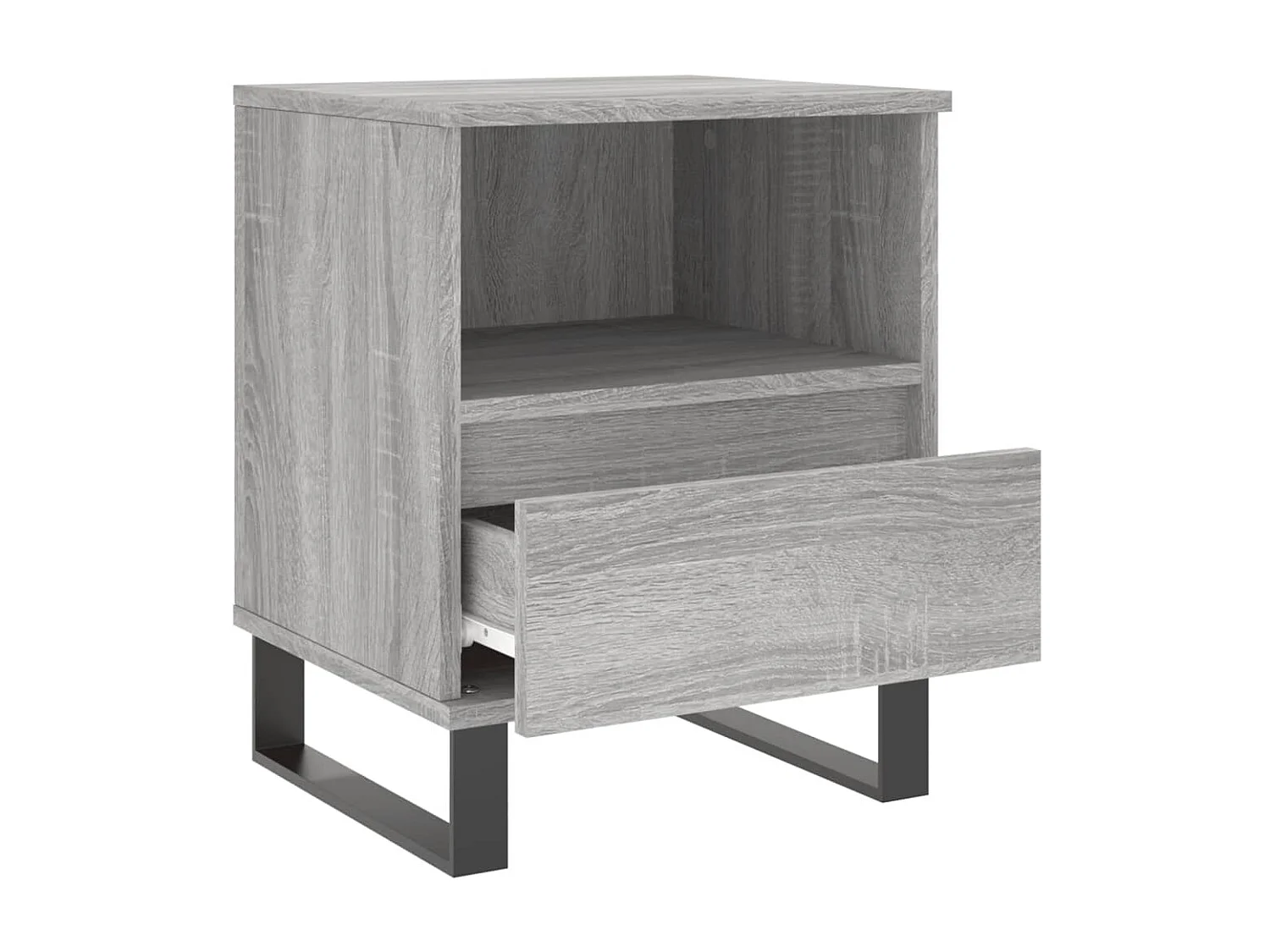 2er-Set Nachttische Nachtschrank Grau Sonoma 40x35x50 cm Holzwerkstoff -RN85176