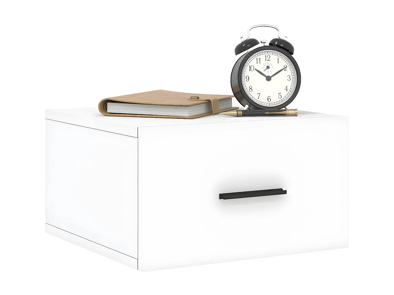 Wand-Nachttisch Nachtschrank Weiß 35x35x20 cm -RN32869