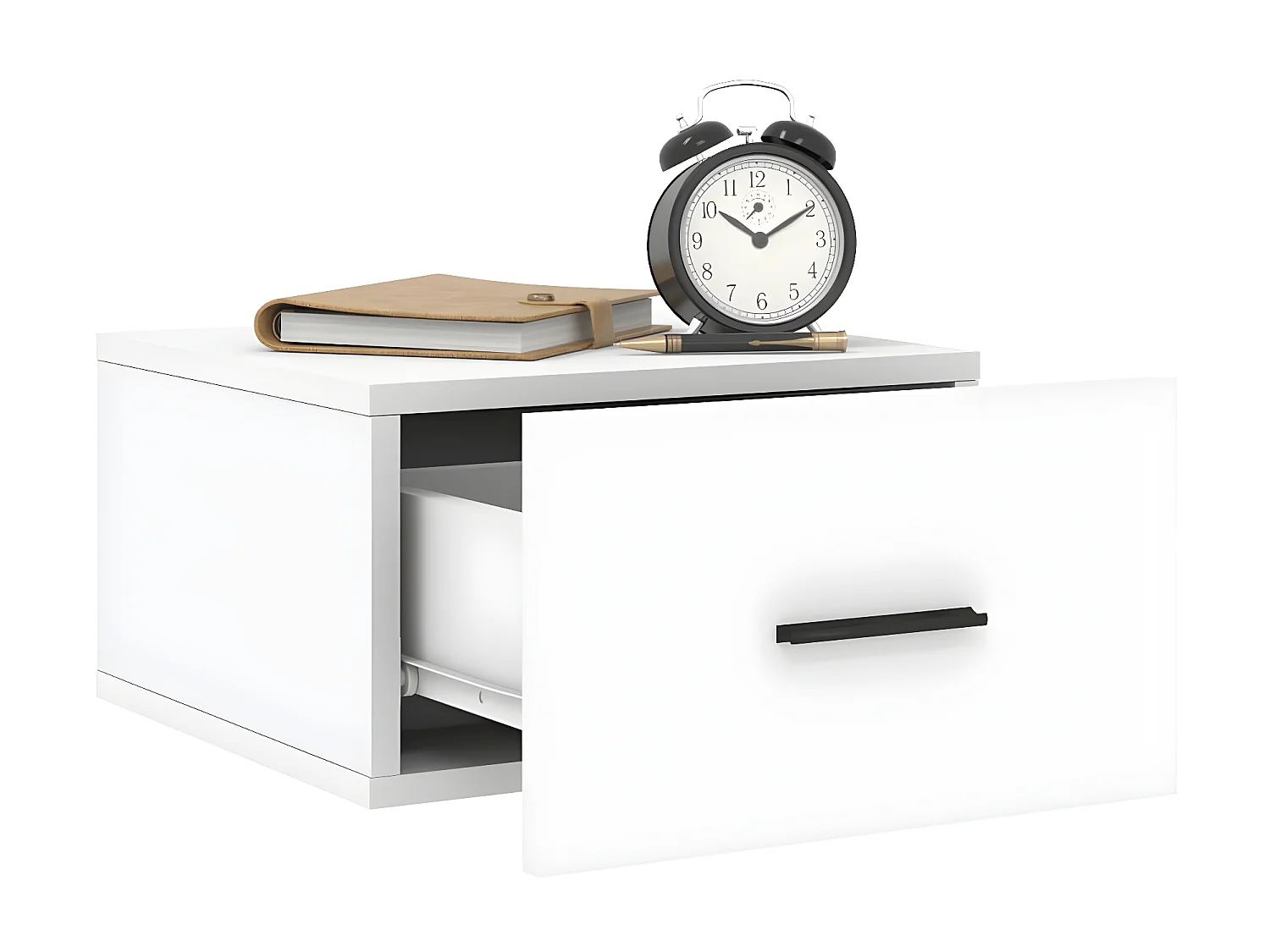 Wand-Nachttisch Nachtschrank Weiß 35x35x20 cm -RN32869