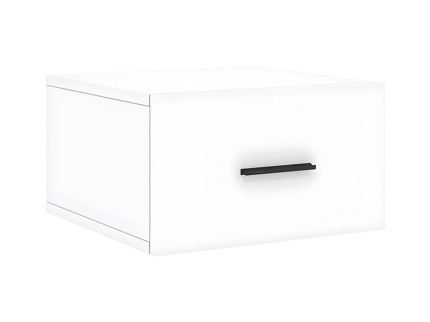 Wand-Nachttisch Nachtschrank Weiß 35x35x20 cm -RN32869