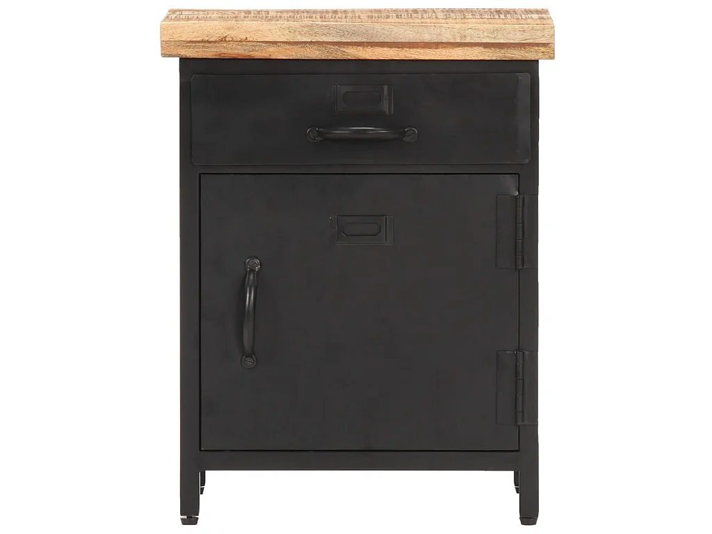 Nachttisch Nachtschrank 40x30x52 cm Mango Massivholz -RN16672