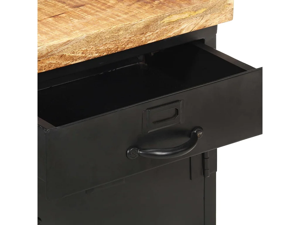 Nachttisch Nachtschrank 40x30x52 cm Mango Massivholz -RN16672