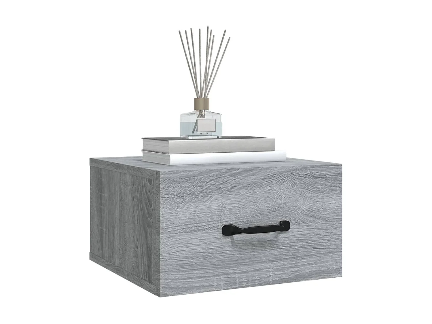 2er-Set Wand-Nachttische Nachtschrank Grau Sonoma 35x35x20 cm -RN45138