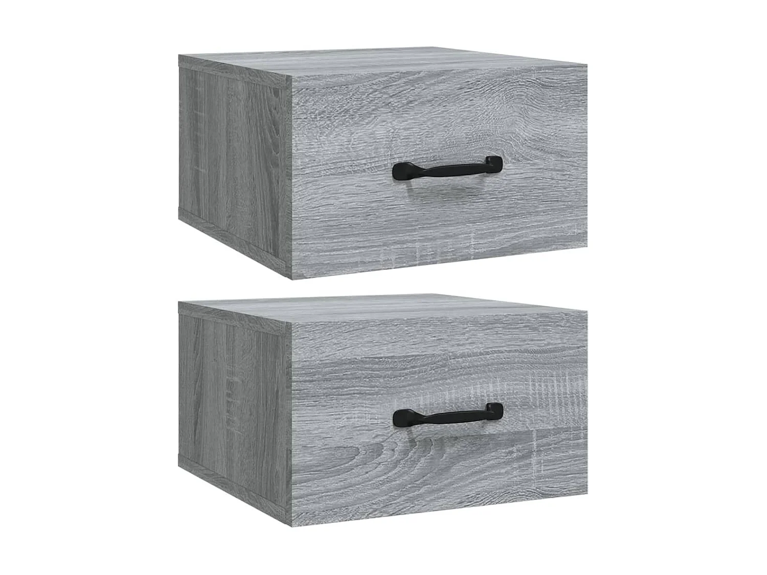 2er-Set Wand-Nachttische Nachtschrank Grau Sonoma 35x35x20 cm -RN45138