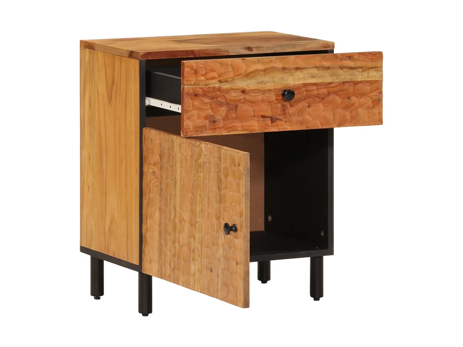 Nachttisch Nachtschrank 50x33x60 cm Massivholz Akazie -RN94177