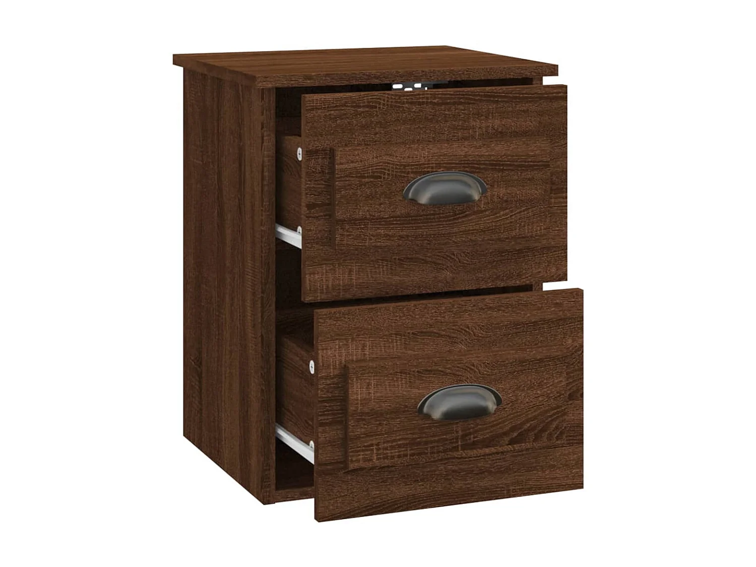 Wand-Nachttisch Nachtschrank Braun Eichen-Optik 41,5x36x53 cm -RN14336