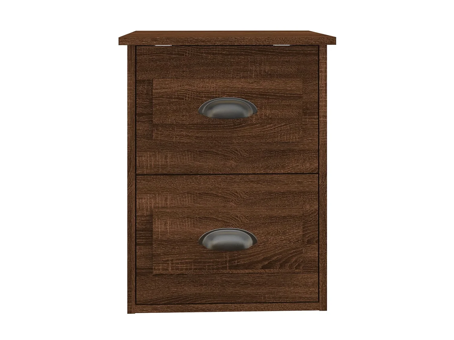 Wand-Nachttisch Nachtschrank Braun Eichen-Optik 41,5x36x53 cm -RN14336