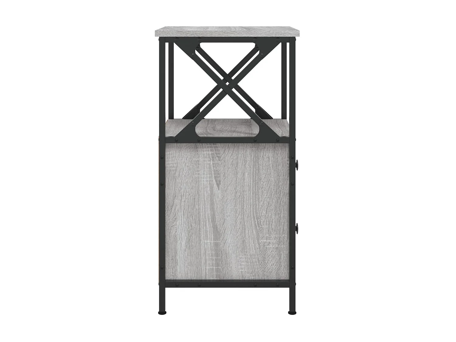 Nachttisch Grau Nachtschrank Sonoma-Eiche 34x35,5x70 cm Holzwerkstoff -RN21181