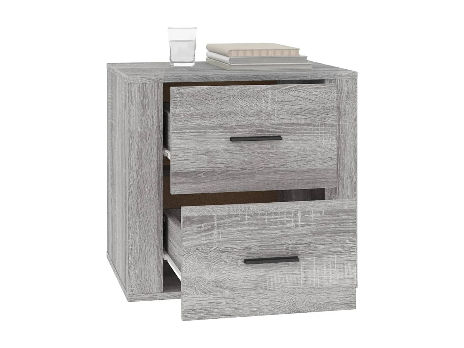 Nachttisch Grau Nachtschrank Sonoma 50x39x47 cm -RN49770