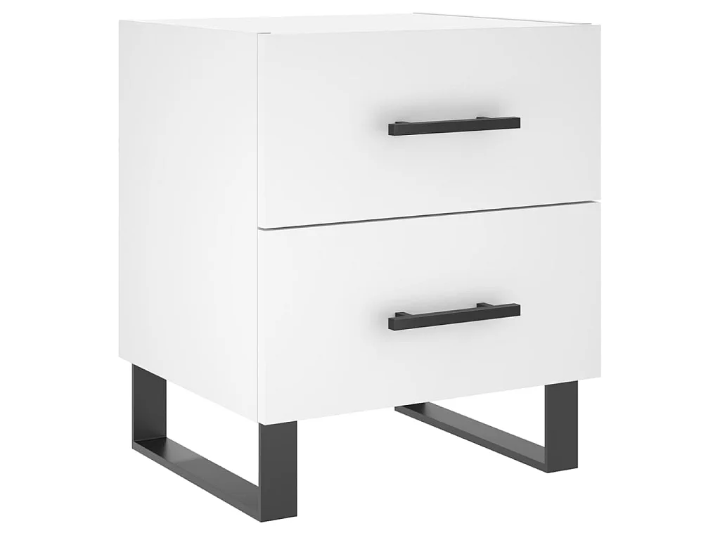 2er-Set Nachttische Nachtschrank Weiß 40x35x47,5 cm Holzwerkstoff -RN72284