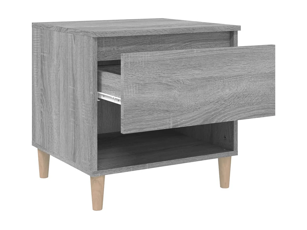 Nachttisch Grau Nachtschrank Sonoma 50x46x50 cm Holzwerkstoff -RN92567