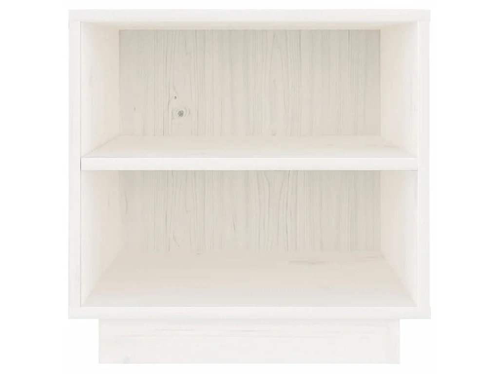 2er-Set Nachttische Nachtschrank Weiß 40x34x40 cm Massivholz Kiefer -RN37286