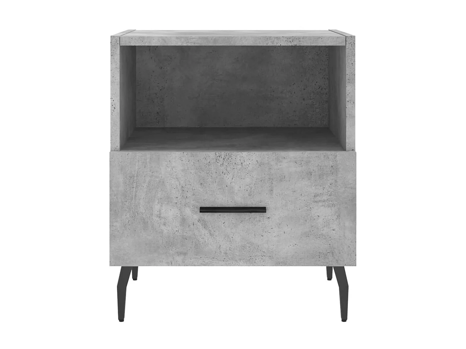 2er-Set Nachttische Nachtschrank Betongrau 40x35x47,5 cm Holzwerkstoff -RN15920