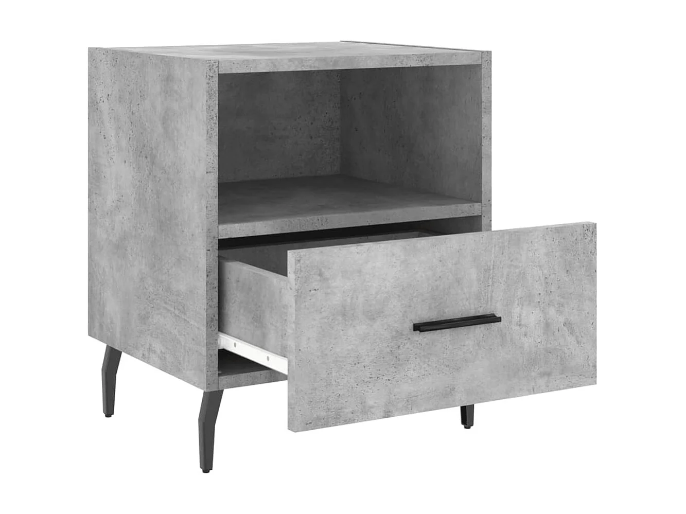 2er-Set Nachttische Nachtschrank Betongrau 40x35x47,5 cm Holzwerkstoff -RN15920