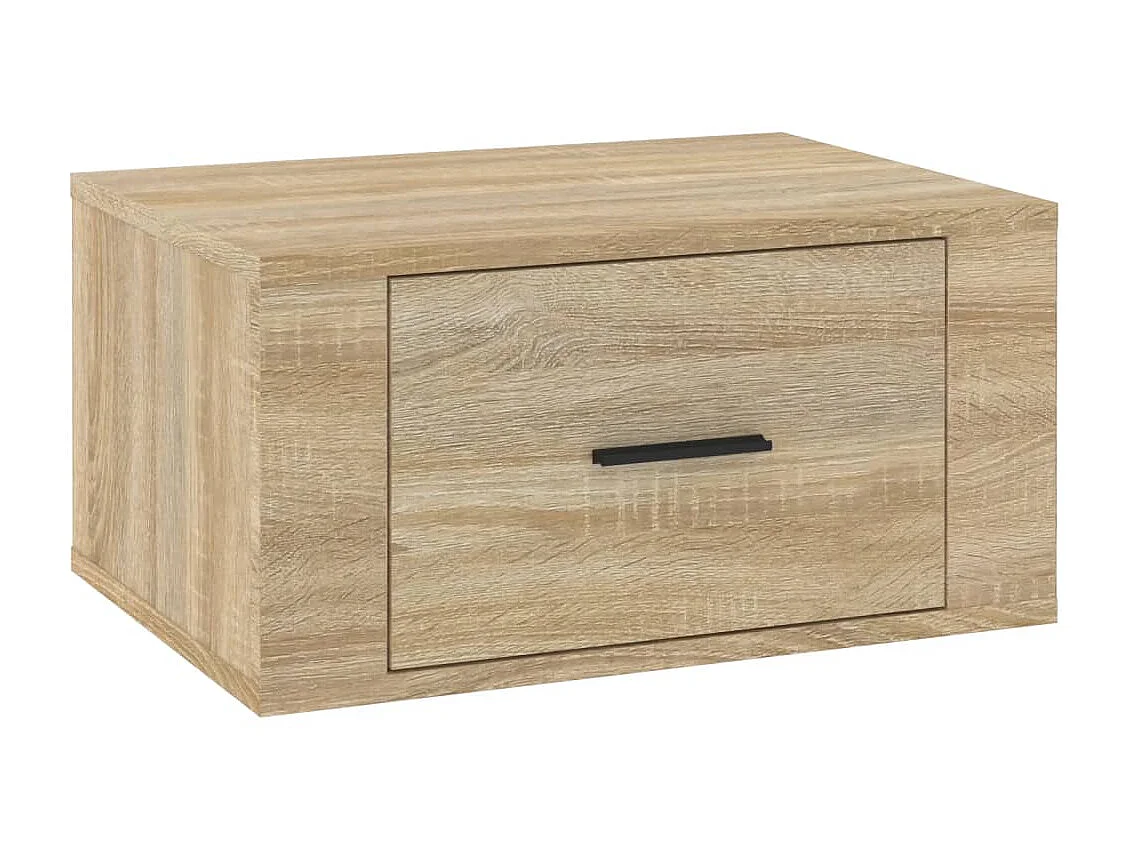 2er-Set Wand-Nachttische Nachtschrank Sonoma-Eiche 50x36x25 cm -RN38373