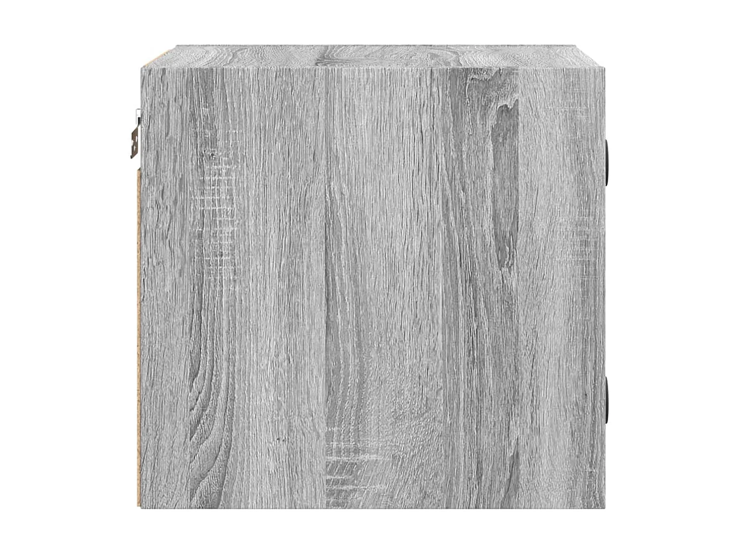 Nachttisch Nachtschrank mit Glastür Grau Sonoma 35x37x35 cm -RN40699