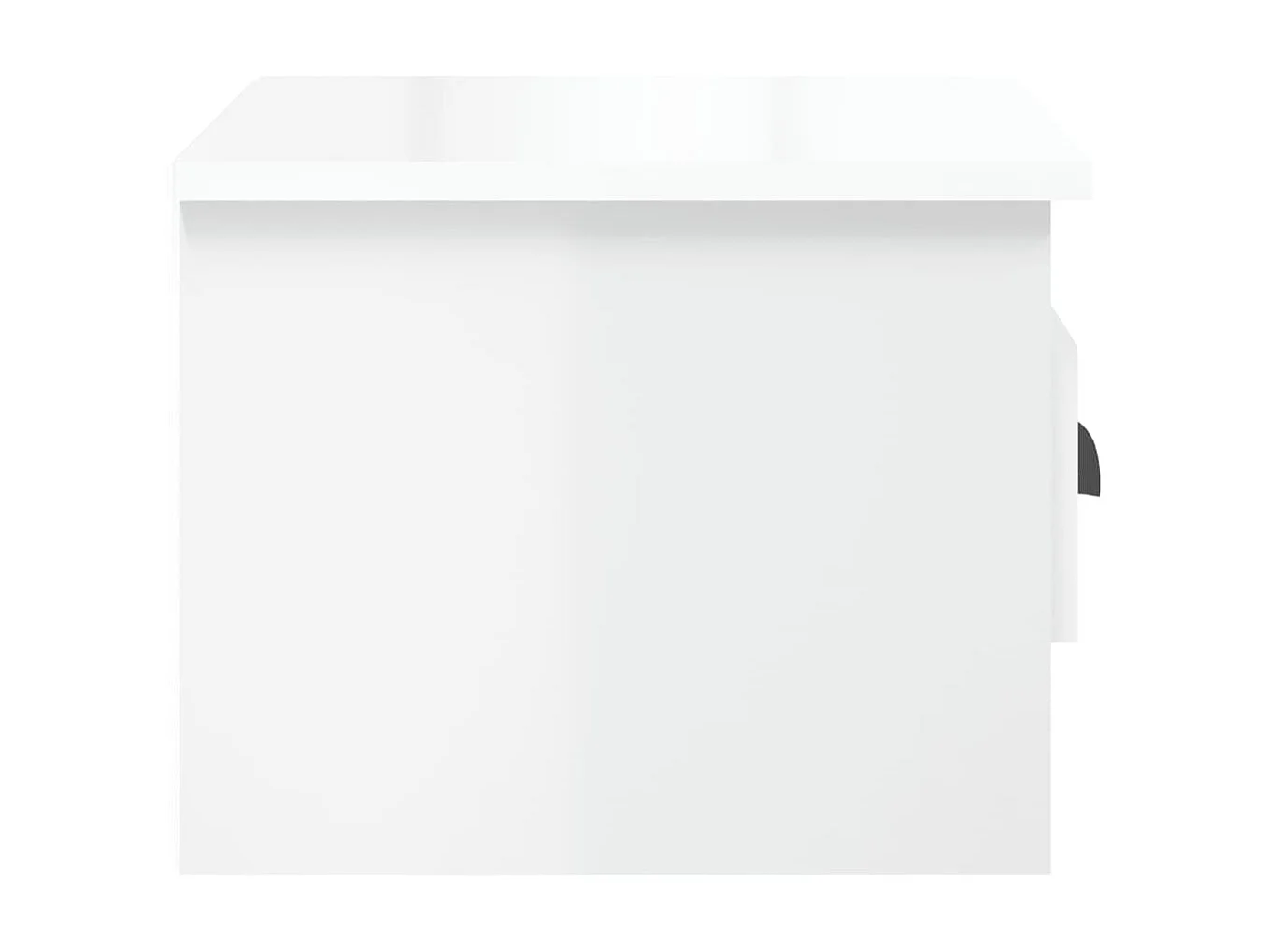 Wand-Nachttisch Nachtschrank Hochglanz-Weiß 41,5x36x28 cm -RN37242