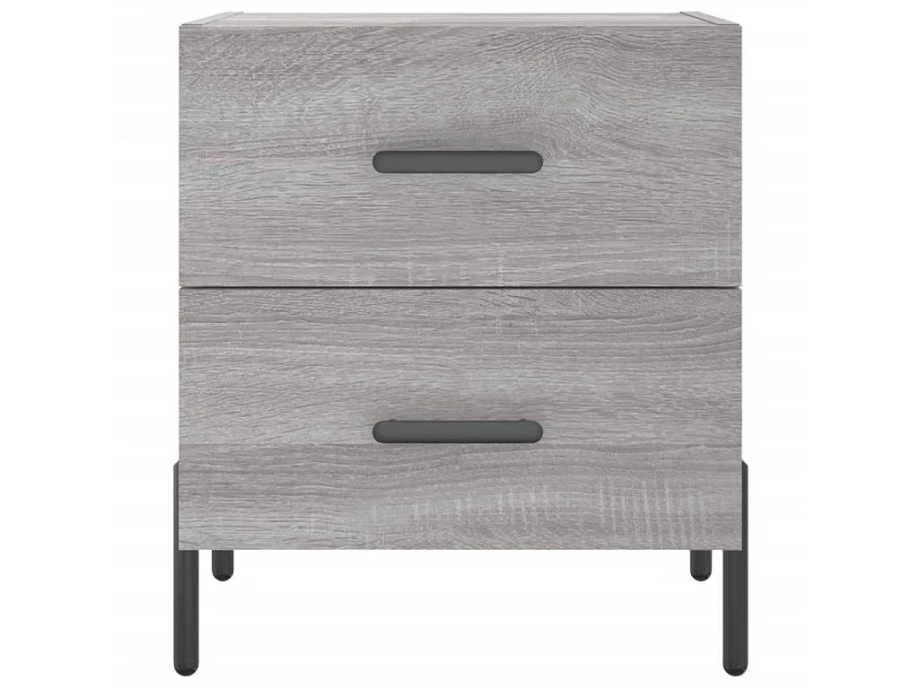 2er-Set Nachttische Nachtschrank Grau Sonoma 40x35x47,5 cm Holzwerkstoff -RN21891