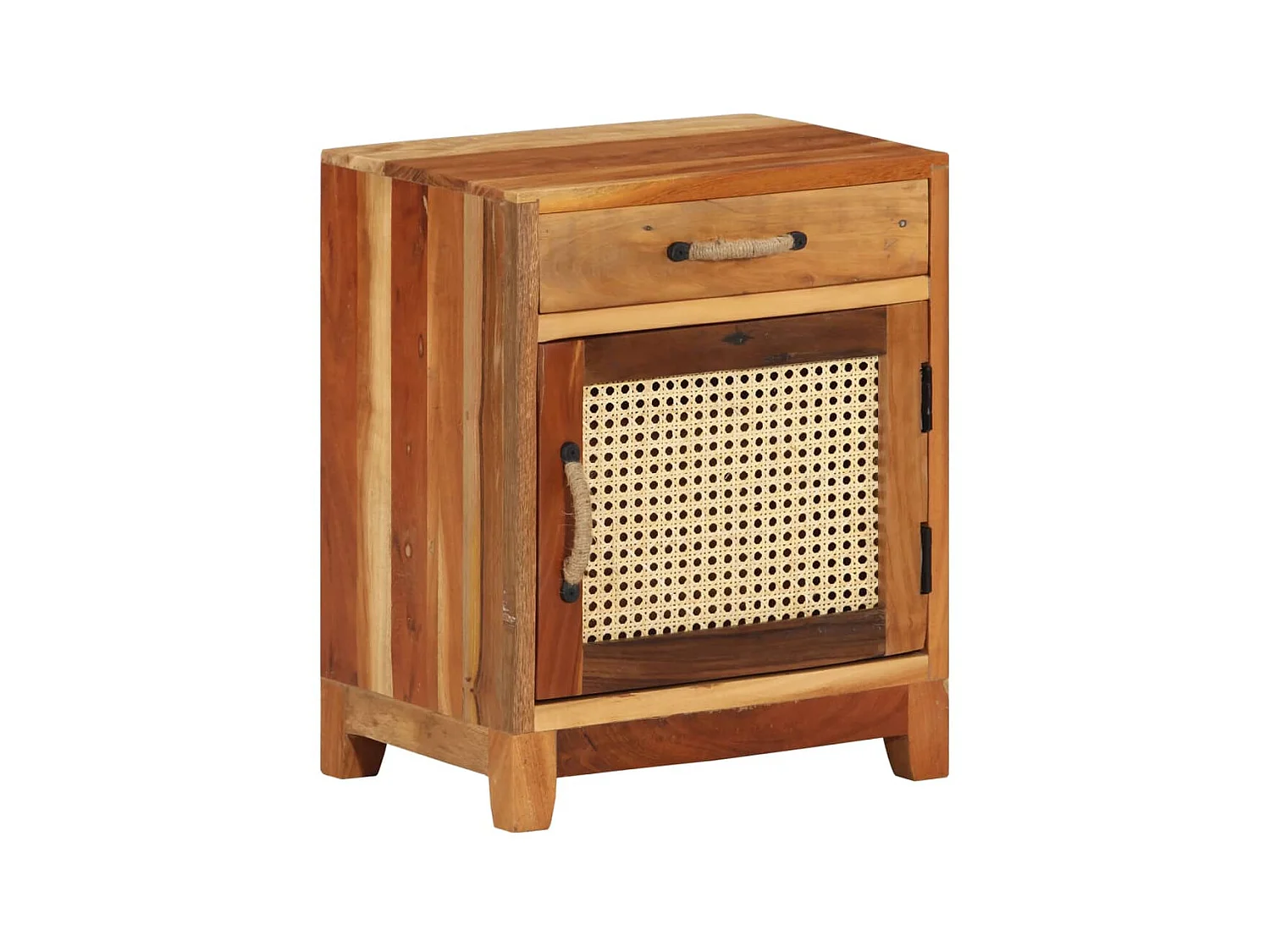 Nachttisch Nachtschrank 40x30x50 cm Altholz Massiv -RN94523