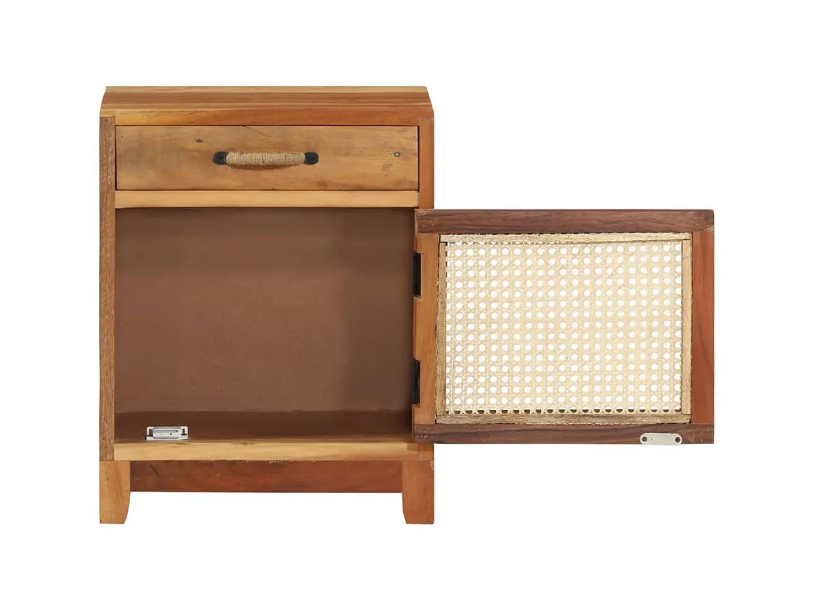 Nachttisch Nachtschrank 40x30x50 cm Altholz Massiv -RN94523