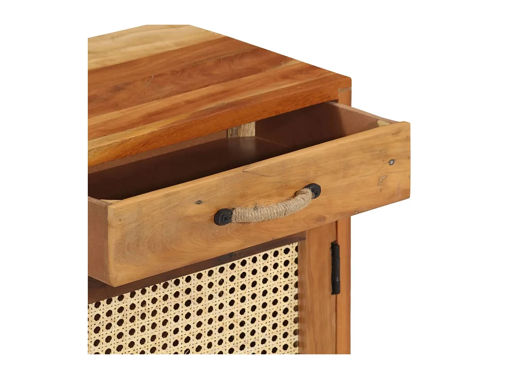 Nachttisch Nachtschrank 40x30x50 cm Altholz Massiv -RN94523