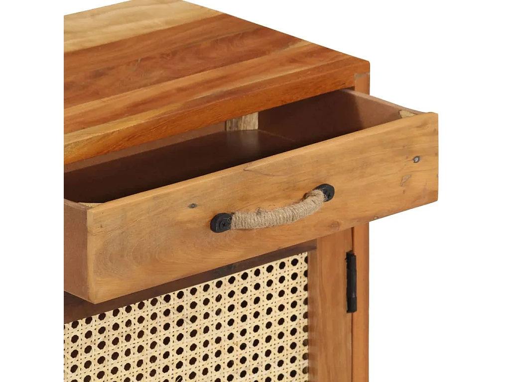 Nachttisch Nachtschrank 40x30x50 cm Altholz Massiv -RN94523