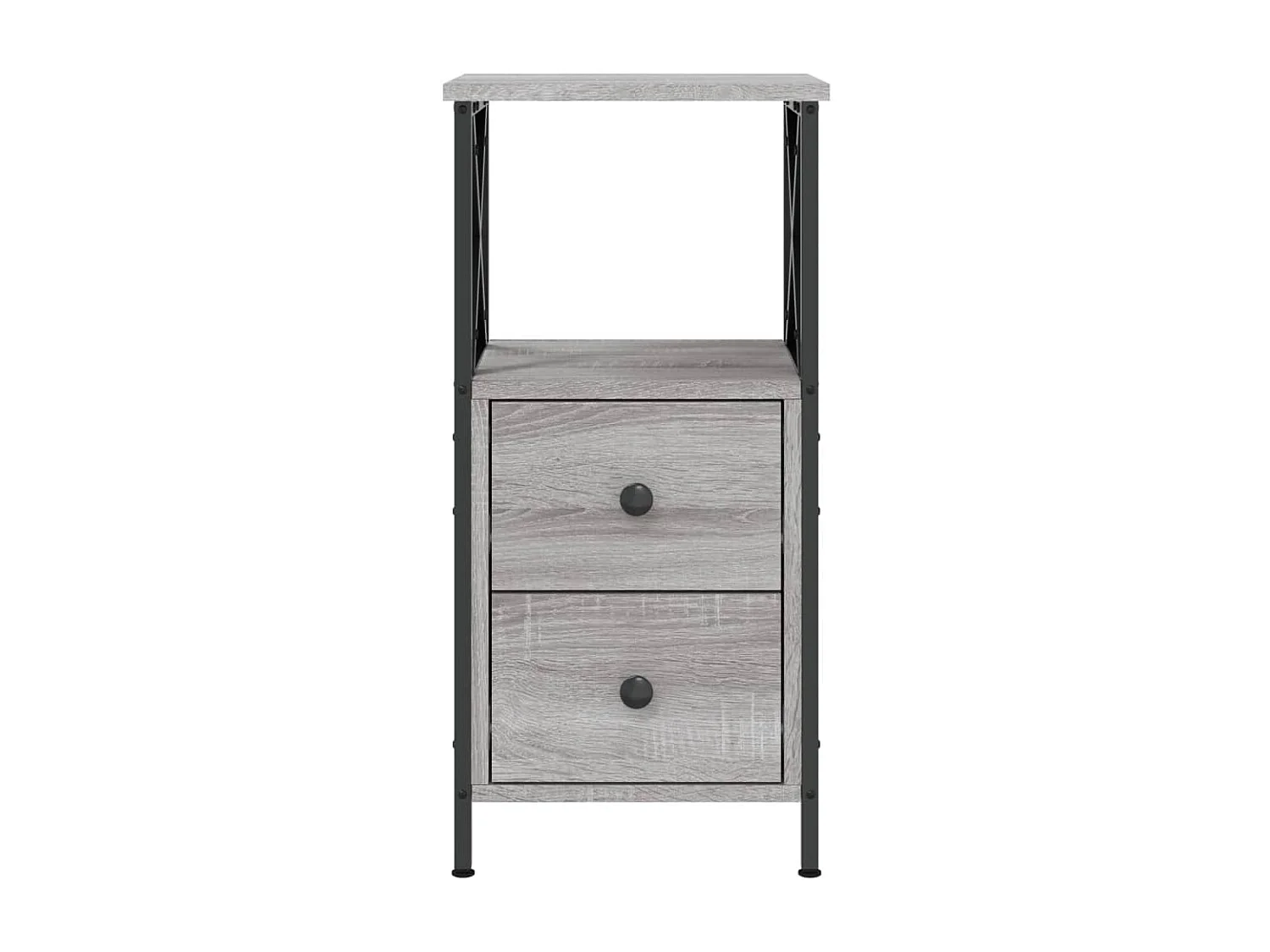 2er-Set Nachttische Nachtschrank Grau Sonoma 34x35,5x70 cm Holzwerkstoff -RN14429