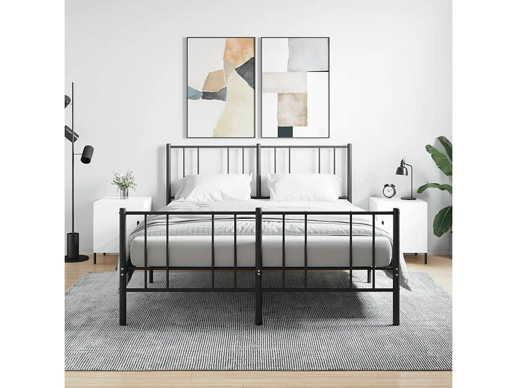 2er-Set Nachttische Nachtschrank Hochglanz-Weiß 40x40x50 cm Holzwerkstoff -RN20389