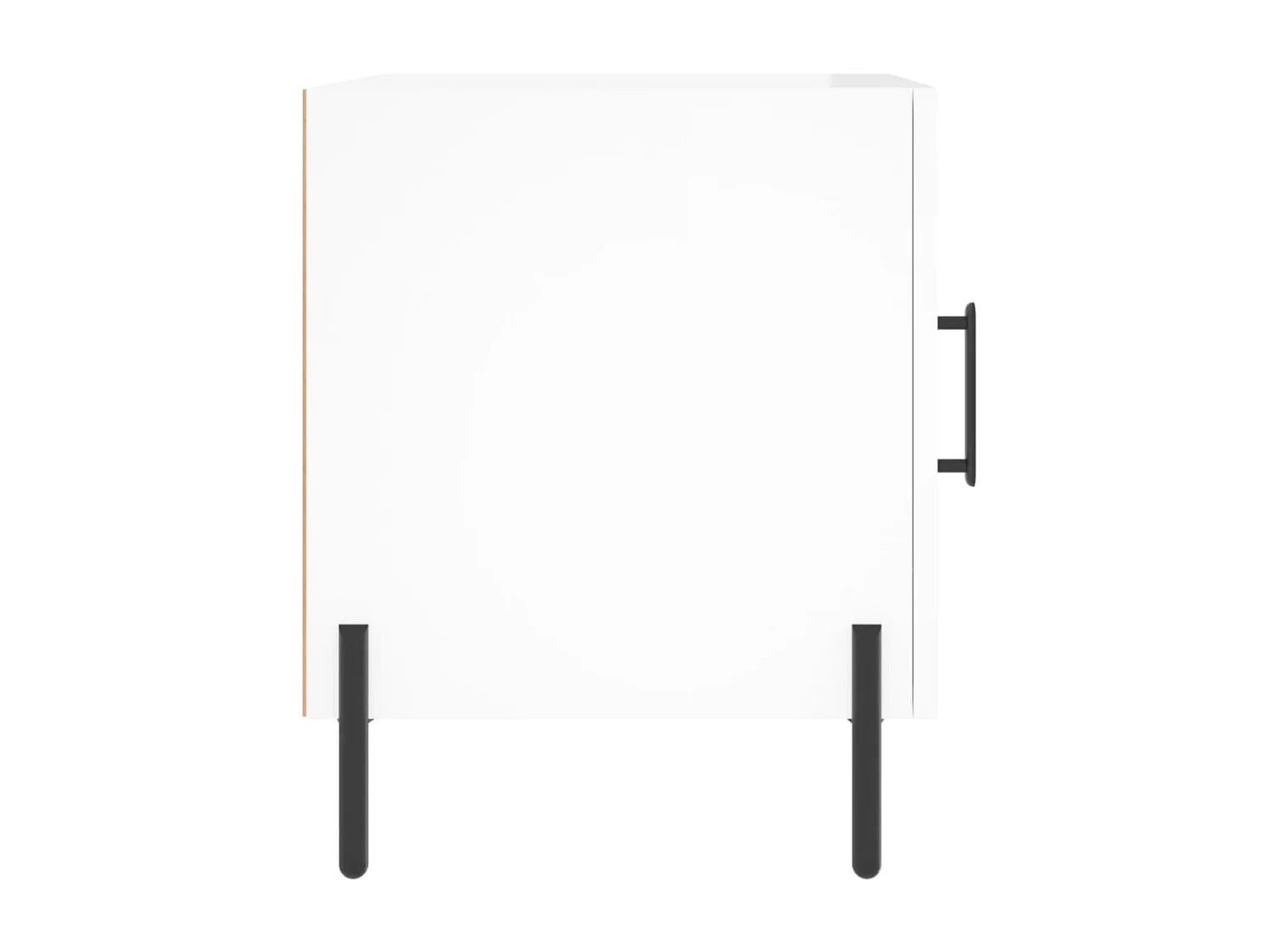 2er-Set Nachttische Nachtschrank Hochglanz-Weiß 40x40x50 cm Holzwerkstoff -RN20389