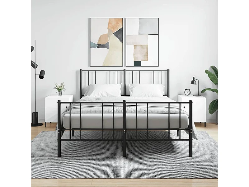 2er-Set Nachttische Nachtschrank Hochglanz-Weiß 40x40x50 cm Holzwerkstoff -RN20389