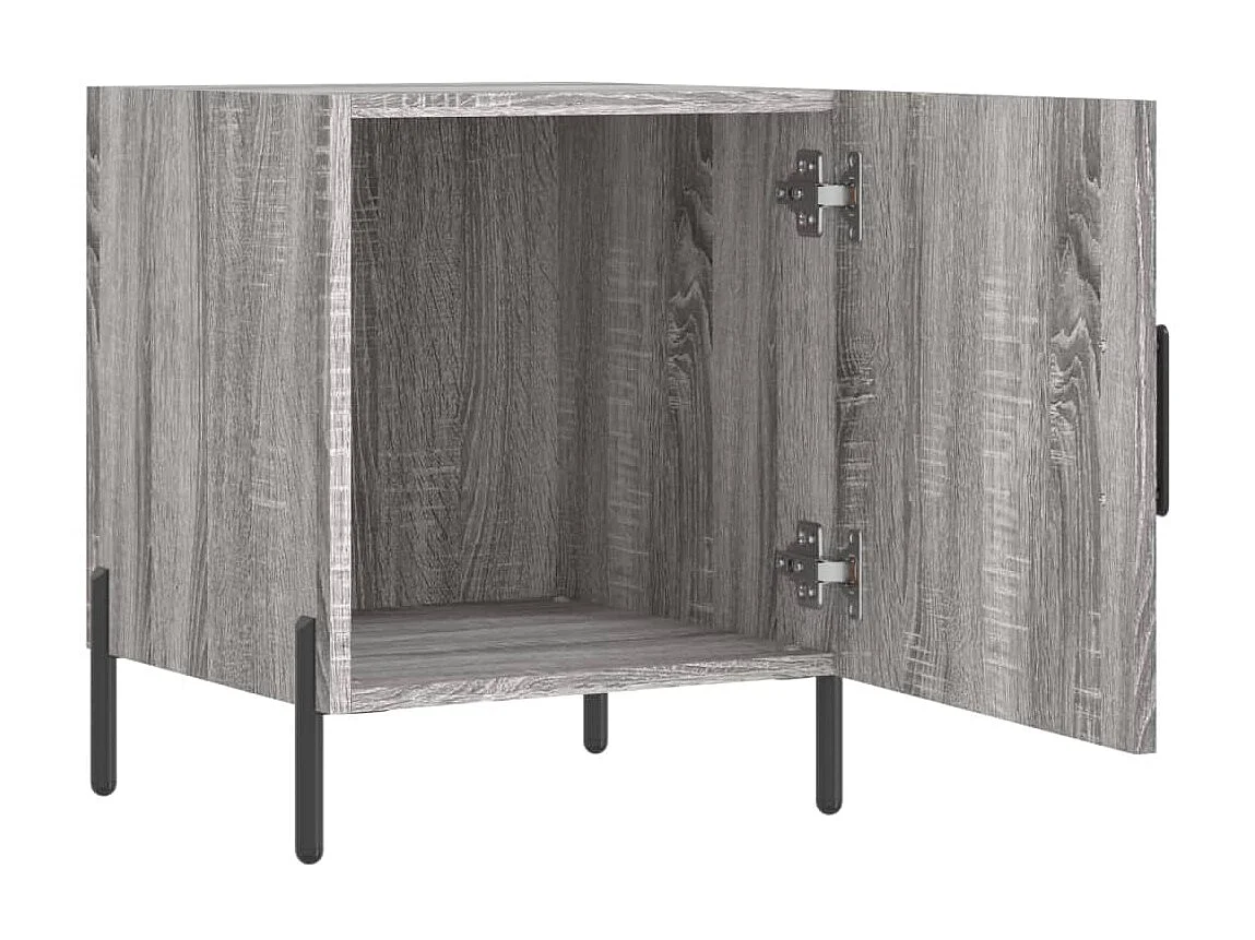 Nachttisch Grau Nachtschrank Sonoma 40x40x50 cm Holzwerkstoff -RN16756