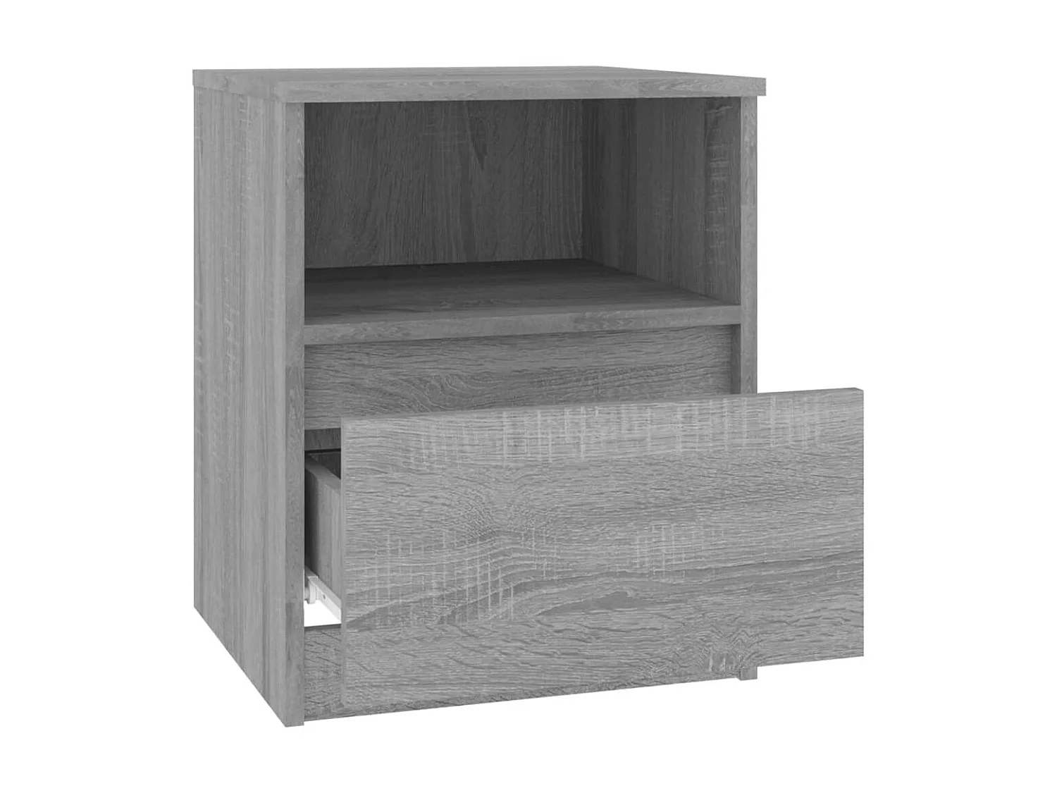 2er-Set Nachttische Nachtschrank Grau Sonoma 40x40x50 cm Holzwerkstoff -RN26021