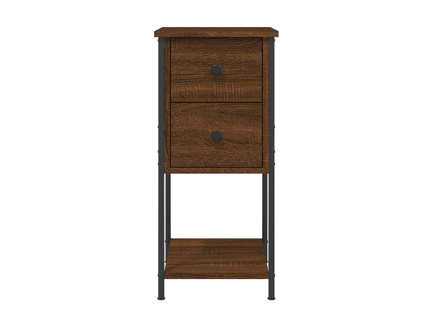 2er-Set Nachttische Nachtschrank Braun Eichen-Optik 32x42x70 cm Holzwerkstoff -RN20535