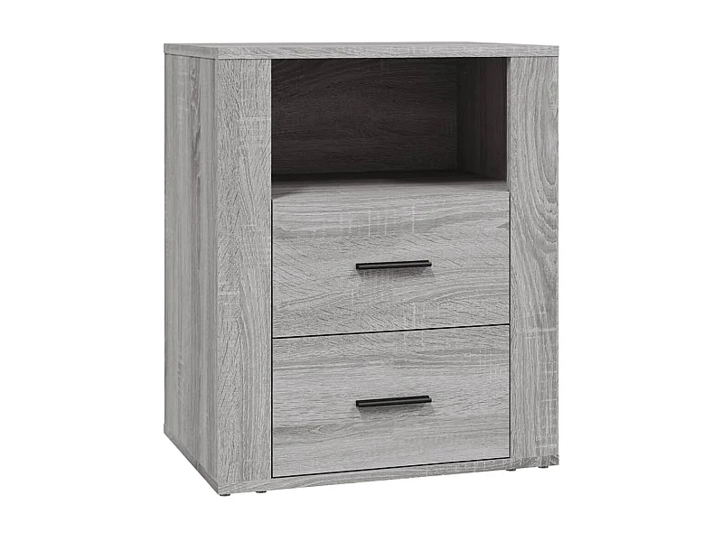 Nachttisch Grau Nachtschrank Sonoma 50x36x60 cm Holzwerkstoff -RN94350
