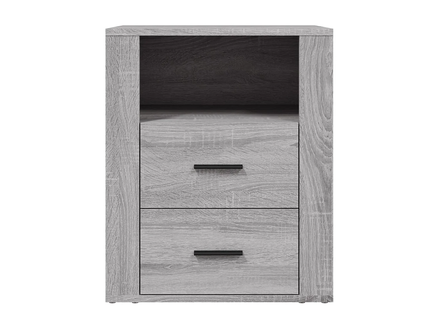 Nachttisch Grau Nachtschrank Sonoma 50x36x60 cm Holzwerkstoff -RN94350
