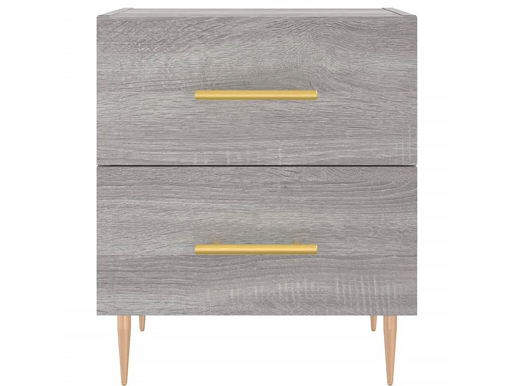 2er-Set Nachttische Nachtschrank Grau Sonoma 40x35x47,5 cm Holzwerkstoff -RN90890