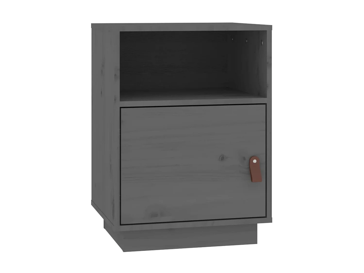 2er-Set Nachttische Nachtschrank Grau 40x34x55 cm Massivholz Kiefer -RN86720