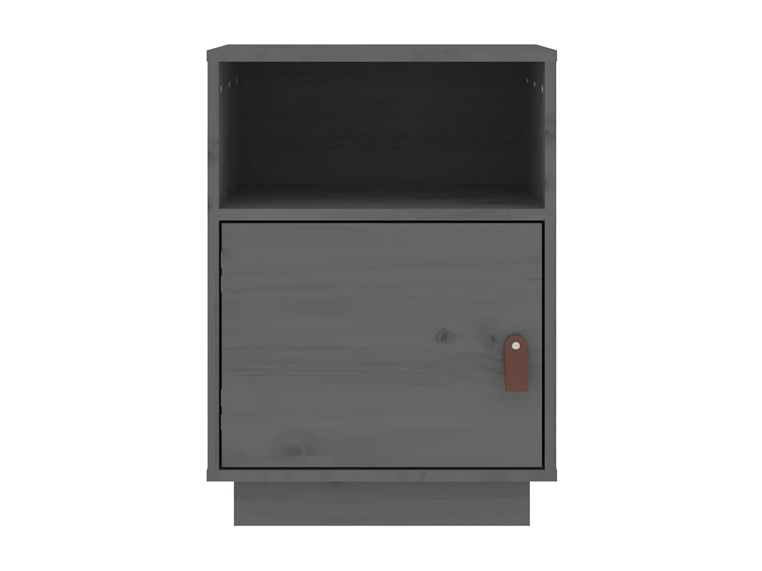 2er-Set Nachttische Nachtschrank Grau 40x34x55 cm Massivholz Kiefer -RN86720