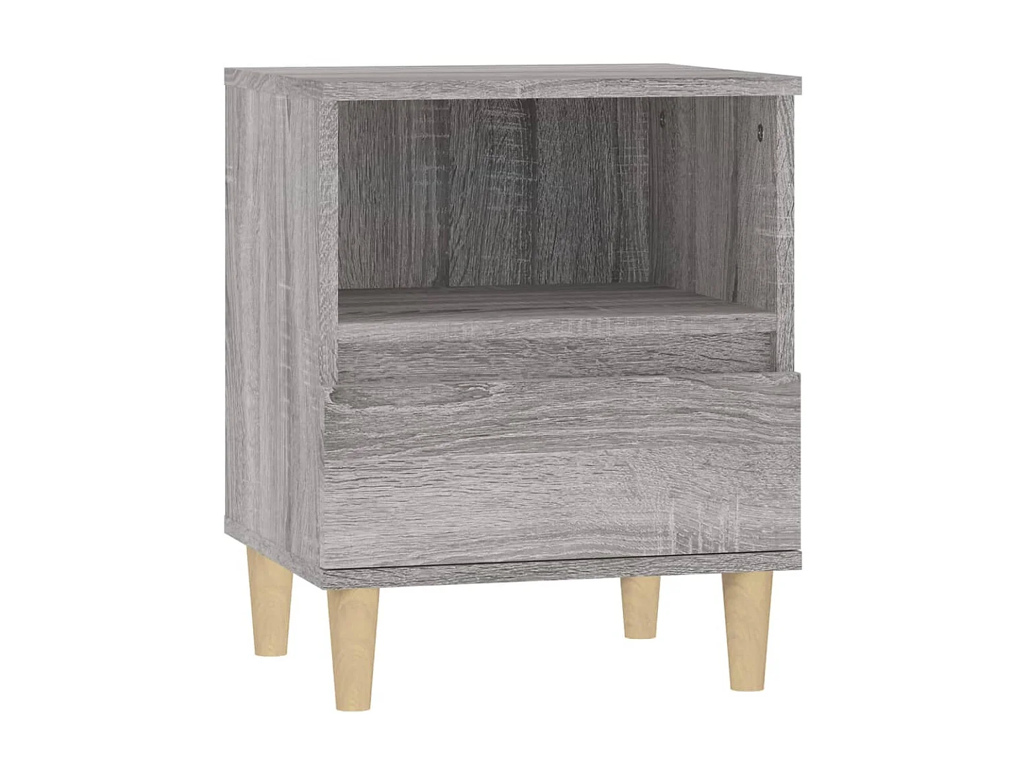 Nachttisch Grau Nachtschrank Sonoma 40x35x50 cm -RN68376