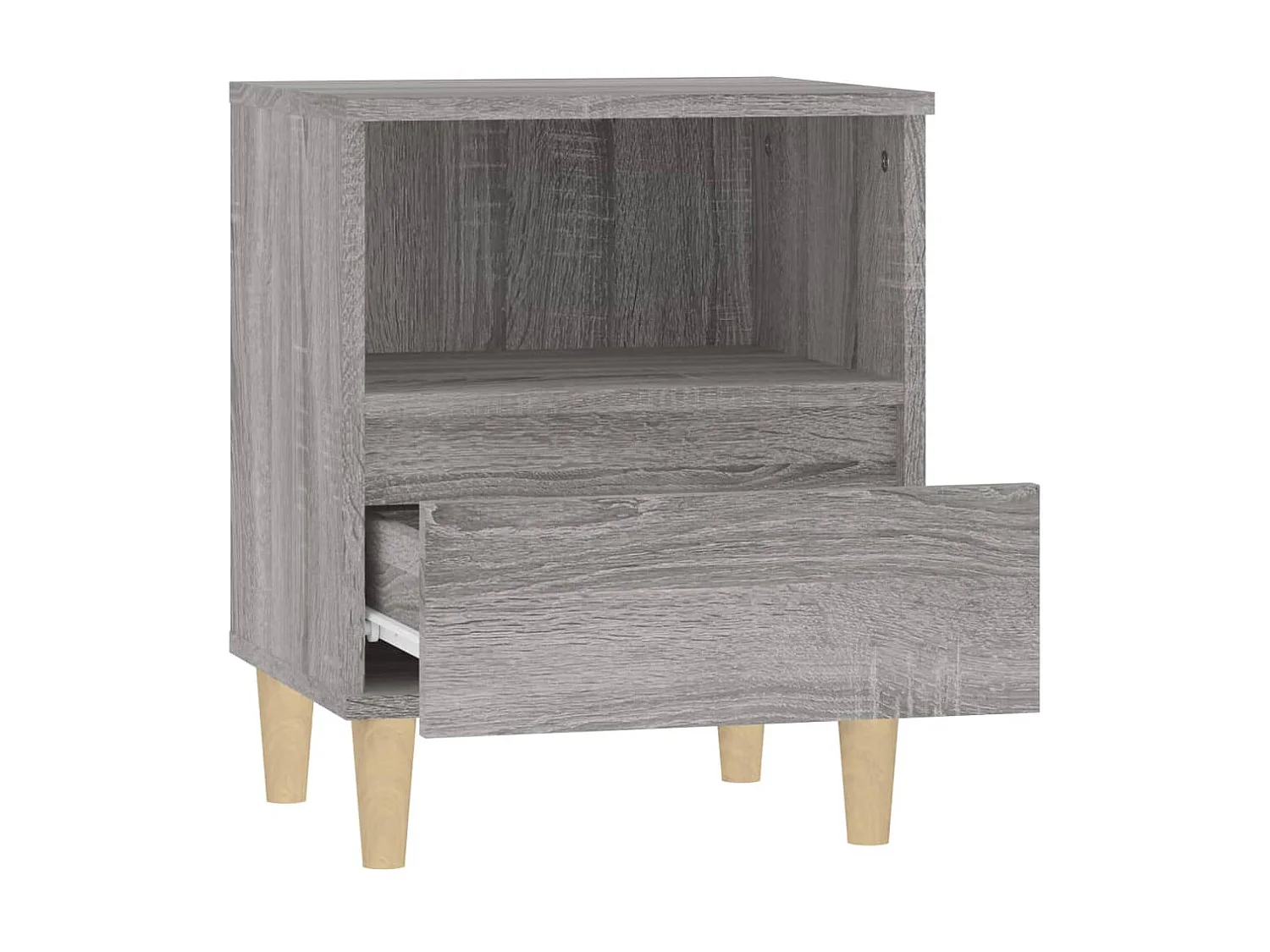 Nachttisch Grau Nachtschrank Sonoma 40x35x50 cm -RN68376